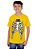 Camiseta Juvenil Brasil Esqueleto Amarela - Imagem 1