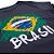 Blusa Cropped Estonada Brasil Bandeira Copa Azul - Imagem 2