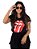 Camiseta Feminina Decote em V Rolling Stones Preta Oficial - Imagem 1