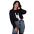 Moletinho Feminino Raglan Tattoo Hand Preto - Imagem 1