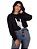 Moletinho Feminino Raglan Tattoo Hand Preto - Imagem 1