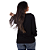 Moletinho Feminino Raglan Tattoo Hand Preto - Imagem 5