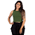 Blusa Cropped Básica Verde Musgo - Imagem 1