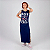 Vestido Tubinho Abertura Lateral Guitarra Power Marinho - Imagem 1