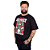 Camiseta Plus Size Bateria Psycho Drummer Preta. - Imagem 1