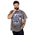 Camiseta Plus Size Estonada Moto Wild Cinza Marmorizada. - Imagem 1