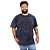 Camiseta Plus Size Estonada Motor Company Azul Marmorizada. - Imagem 3