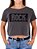 Blusa Cropped Estonada Rock - Preta - Imagem 2