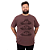 Camiseta Plus Size Estonada Fusca Trip Line Marrom. - Imagem 1