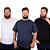 Pack 3 Camisetas Lisas Plus Size 100% Algodão. - Imagem 1