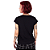 Blusa Gola Redonda Caveira Laço Preta - Imagem 4