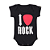Body Bebê I Love Rock Preto - Imagem 1