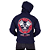 Moletom Canguru Zíper Piston Skull Marinho - Imagem 5
