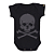 Body Bebê Caveira Ossos Preto - Imagem 2