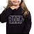Moletom Infantil Canguru Rock Aplique - Preto - Imagem 3