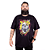 Camiseta Plus Size Christian Arae Caveira e Dragão Preta. - Imagem 1