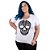 Blusa Corrente Caveira Escrita Branca - Imagem 1