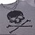 Blusa Corrente Caveira Contorno Grafite - Imagem 2