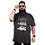 Camiseta Plus Size Estonada Baixo Triplo Preta Jaguar. - Imagem 1