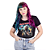 Camiseta Feminina Iron Maiden Axe Eddie Preta - Oficial - Imagem 1