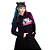 Moletom Canguru Feminino Cat Heavy Metal Preto - Imagem 1