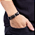 Pulseira Em Couro e Aço Inoxidável Caveira - Preta - Imagem 2