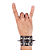Pulseira Em Couro e Aço Inoxidável Spikes - Preta - Imagem 3