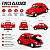 Carrinho Fricção Metal Fusca Miniatura 1:32 Vermelho - Imagem 2