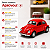 Carrinho Fricção Metal Fusca Miniatura 1:32 Vermelho - Imagem 3