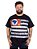 Camiseta Plus Size Bandeira São Paulo Full Preta. - Imagem 1