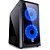 Gabinete Gamer PCYES Venus C/ 2 Fans, Mid Tower, Lateral de Acrílico, Preto e Azul - Imagem 1