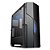 Gabinete Mymax Galaxy, Mid Tower C/2 Fans Azul, Lateral de Acrílico, Preto - Imagem 1