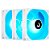 Kit Cooler Rise Branco, 3 fans, RGB, 120mm - Imagem 1