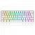 Teclado Gamer Mecânico Redragon Fizz Pro Wireless, Bluetooth, Bateria Recarregável, RGB, Switch Brown, Branco - Imagem 1