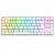 Teclado Gamer Mecânico Redragon Kumara Pro Wireless, Bluetooth, Bateria Recarregável, RGB, Switch Blue, Branco - Imagem 1