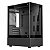 Gabinete Bluecase Nuker V2 BG-053,  Lateral E Frente Em Vidro Temperado, Preto - Imagem 1