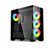 Gabinete Gamer Hilevel LV510, Mid-Tower, Com 4 Fans ARGB, Lateral de Vidro, preto - Imagem 1