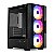 Gabinete Gamer Ward V3, C/ 3 Fans, Mini-Tower, Lateral Vidro, Preto - Imagem 1