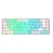 Teclado Gamer Mecânico Redragon Castor Pro Wireless, RGB, Switch Gentle Lime, Ciano/Branco/Transparente - Imagem 1