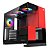 Gabinete Gamer Redragon Eternal, Frontal E Lateral Em Vidro, Preto e Vermelho - Imagem 3