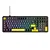 Teclado Gamer Mecânico Attack Shark X98, Switch Linear Blueberry, Backlit RGB, Star Black, Preto/Azul - Imagem 1