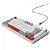 Teclado Gamer Mecânico PCYes Arkeum White Ghost 75%, Led Rainbow, Switch Outemu Blue, ABTN2, Branco/Cinza - Imagem 2