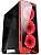 Gabinete K-mex Vamp, Mid Tower, Com 3 Fans Red, Lateral de Acrílico - Imagem 1