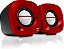 Caixa de Som C3 Tech Speaker 2.0 SP-303, 3W RMS, Vermelha - Imagem 1