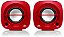 Caixa de Som C3 Tech Speaker 2.0 SP-303, 3W RMS, Vermelha - Imagem 2