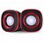 Caixa de Som Vinik Effect, 4W RMS, Preta e vermelha - Imagem 1