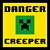 Placa Decorativa Danger Creeper, PD24, 18 X 18 cm - Imagem 1