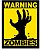 Placa Decorativa Warning Zombies, PD22, 23 X 18 cm - Imagem 1