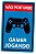 Placa Decorativa Gamer Jogando, Azul, PD05, 24 X 16 cm - Imagem 1