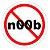 Placa Decorativa Proibido Noob, PD33, 18 X 18 cm - Imagem 1